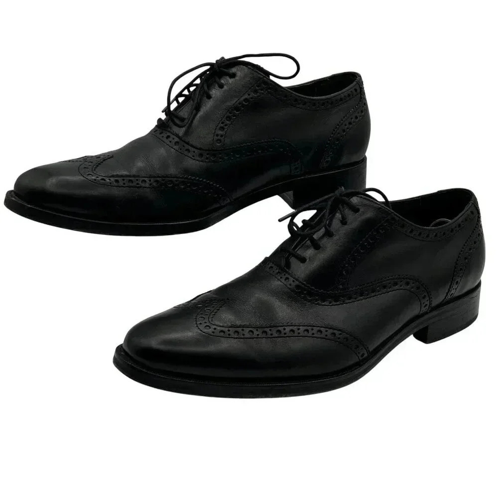 Cole Haan Air Madison Wingtip Oxford Mens 10.5 Dress Shoe Black C10145 Timeless